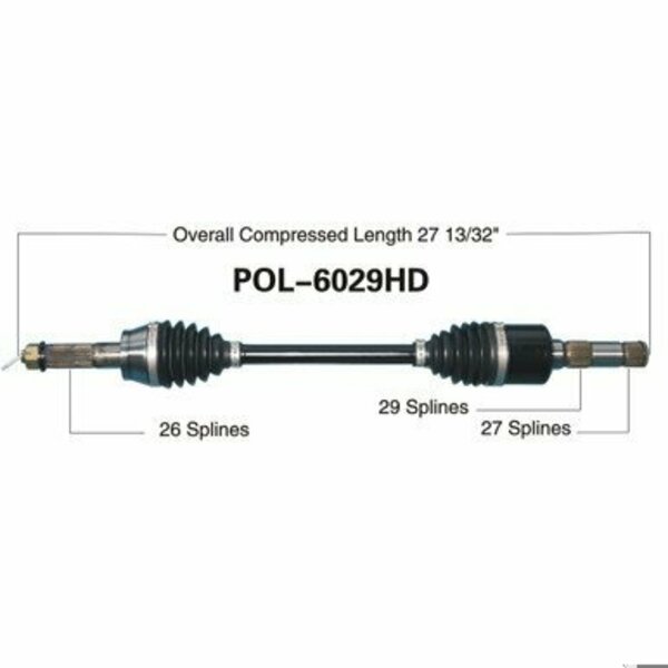 Wide Open Heavy Duty CV Axle for POL HD REAR LEFT RANGER 500/700 POL-6029HD